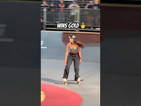 Rayssa Leal Wins Gold In Brazil 🥇🇧🇷 #skate #skateboard #skateboarding