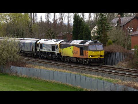 GBRf Class 60 & 66 No's. 60076 & 66793 on 6M51 Doncaster D.D - Liverpool Biomass Tml on 28.03.21 HD