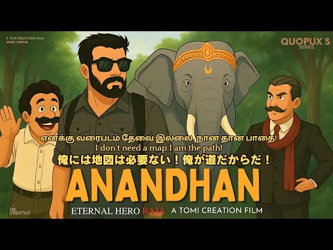 YouTube動画: AIで作った架空インド【アニメ】映画「ANANDHAN」爆誕！神と覚醒する象と男の伝説――『俺には地図は必要ない。俺が道だ！』