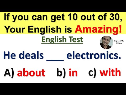 American English Grammar Test 🌟 if you Can Get 10 out of 30, your English is Amazing #grammarquiz