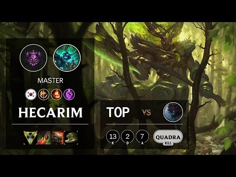 Hecarim Top vs Maokai - KR Master Patch 10.12