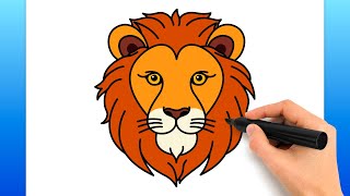 How To Draw A Lion Face (Easy Drawing Tutorial)
