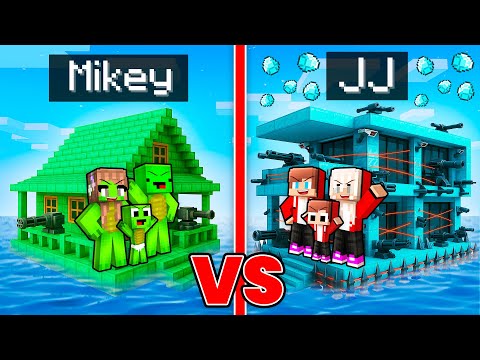 Mikey EMERALD vs JJ DIAMOND Family Water Security House in Minecraft - Maizen