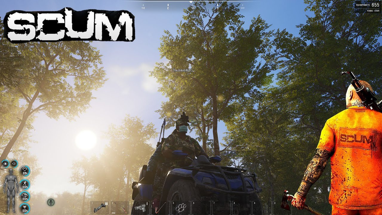 SCUM Gameplay German - Quad, Geländewagen und andere Spieler - Multiplayer