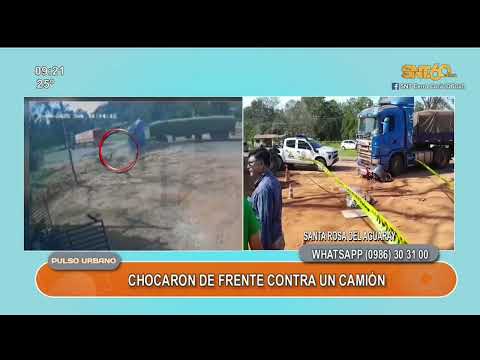 Dos jóvenes fallecen tras accidente de tránsito en Santa Rosa del Aguaray