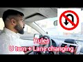 How to do proper U-Turn and lane change|Make a u turn|Dubai driving license