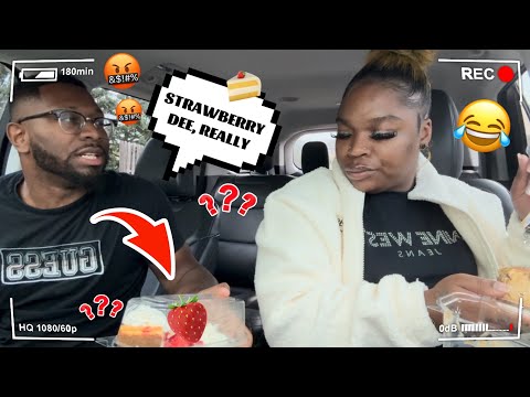 ORDERING MY ANGRY FIANCÉE STRAWBERRY CHEESECAKE WHILE I EAT THE CHEESECAKE HE NORMALLY EAT 🍰🍓