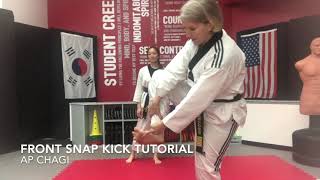 Front Snap Kick Tutorial