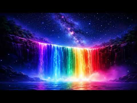 Rainbow Waterfall 🌈 | 4K Ambient TV OLED Screensaver | Deep Sleep & Relaxation