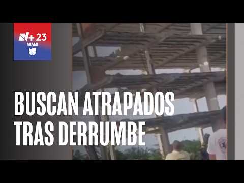 Colapsa estructura en Villa Clara y buscan a personas atrapadas