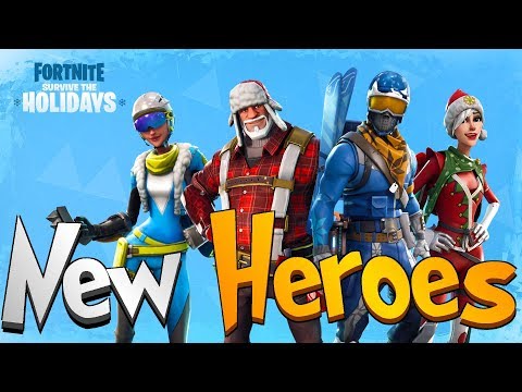 FORTNITE - All 5 New Heroes, Subclasses And 12 New Weapons! (Survive The Holidays Update) Video