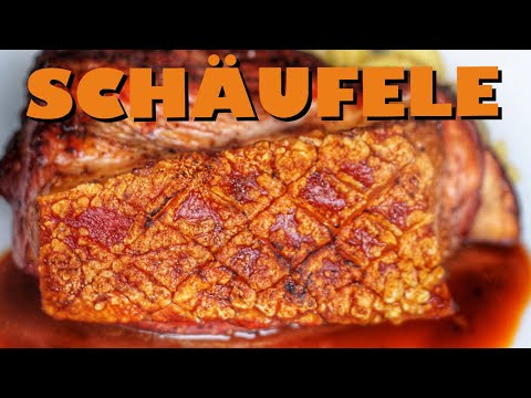 Knuspriges SCHAEUFELE mit BIERSAUCE und SCHLOTZIGEM KARTOFFELSALAT- deutsches BBQ-Video - 0815BBQ