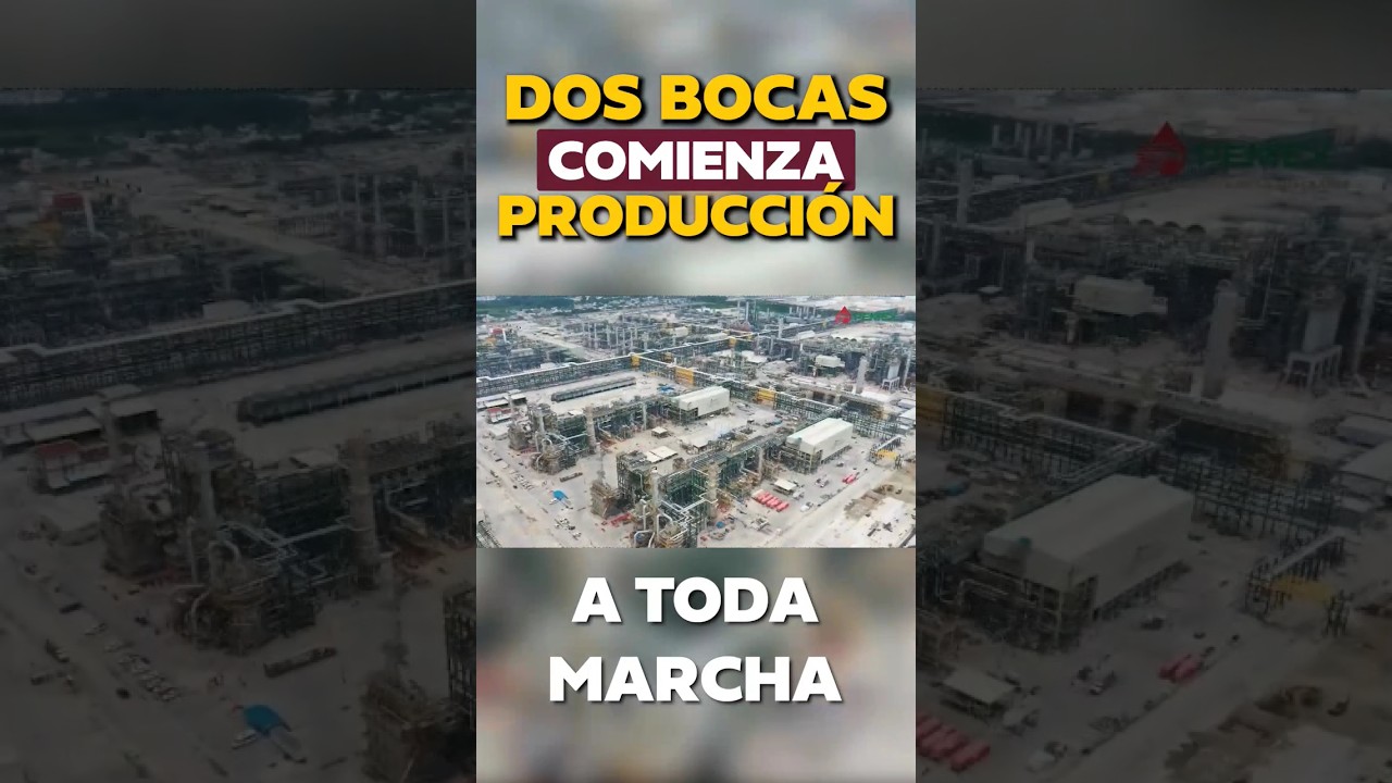 🎉 La refinería Olmeca en Dos Bocas se encuentra en producción a toda marcha. ✅