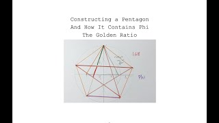 Constructing a Pentagon or Pentagram with Compass and The Golden Ratio (Phi) Inside