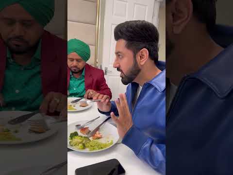 Karamjit Anmol Bhaji kha gaye marri hoi fish 🐠 #gippygrewal #binnudhillon #comedy #punajbi #funny