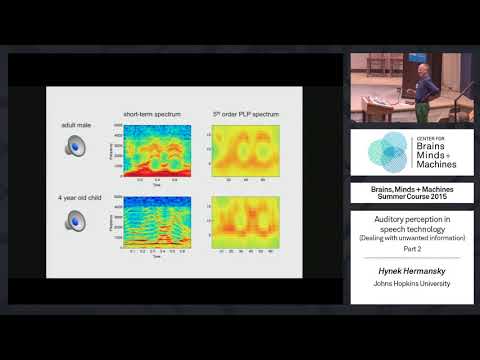 Lecture 7.5: Hynek Hermansky - Auditory Perception in Speech Technology, Part 2