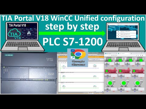WinCC Unified V18 of TIA Portal V18 simulation with PLC S7-1200| TIA Portal V18 training| Unified