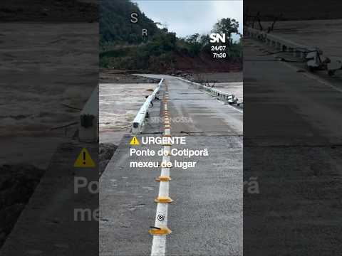 PONTE COTIPORÃ/BENTO danificada pelas águas do Rio das Antas #pontedanificada #cheias #riodasantas