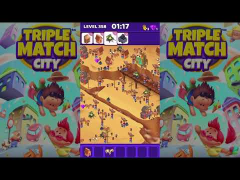 Triple Match City Level 358 (Hard Level) - Find hidden objects