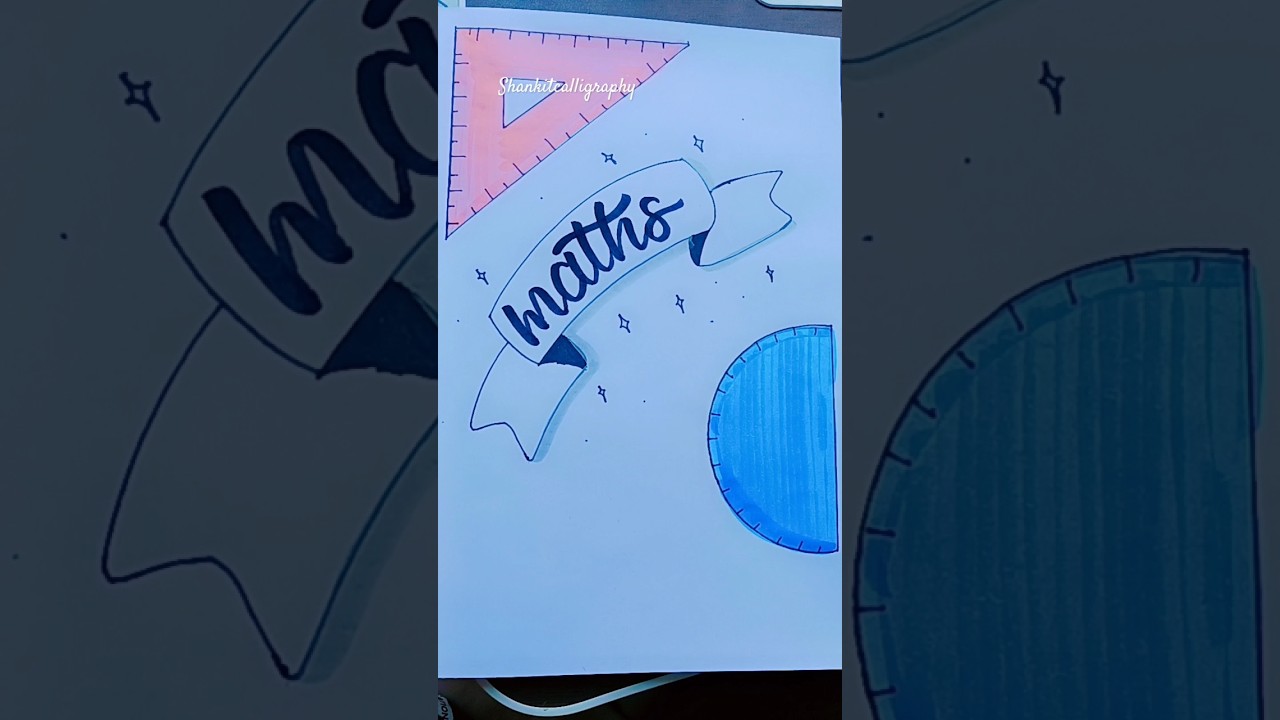 Maths Book Cover Ideas 💡 Front Page Covers #shankitcalligraphy #artandcraft