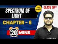 SPECTRUM OF LIGHT In 20 Mins Complete Chapter Mind Map Class 10 ICSE PHYSICS