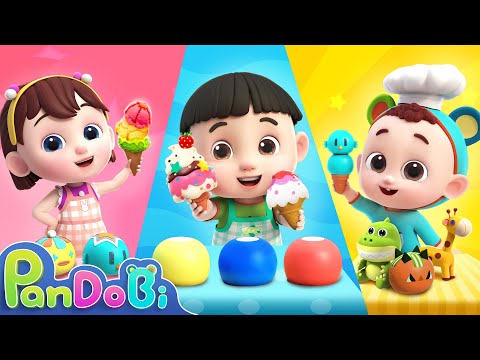 The Colors Song (Ice Cream Version) | Learn Colors + More Nursery Rhymes & Kids Song - Pandobi