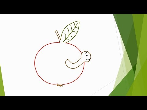 Zeichnen mit Kindern - Apfel (+Wurm)