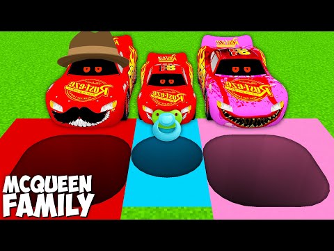 I Found SCARY LIGHTNING MCQUEEN EXE FAMILY in Minecraft - GAMEPLAY