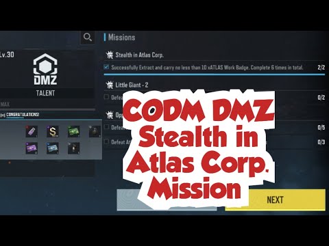 CODM DMZ Stealth Atlas Corp. Mission Complete