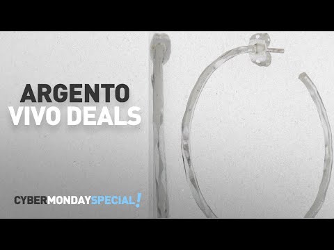 Cyber Monday Women's Jewelry By Argento Vivo: Argento Vivo Hammered Hoop Earrings
