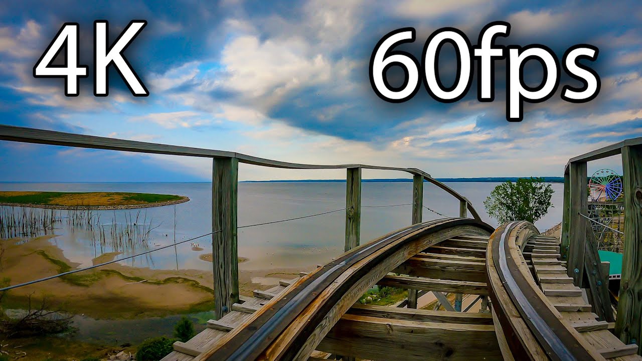 Zippin Pippin front seat on-ride 4K POV @60fps Bay Beach