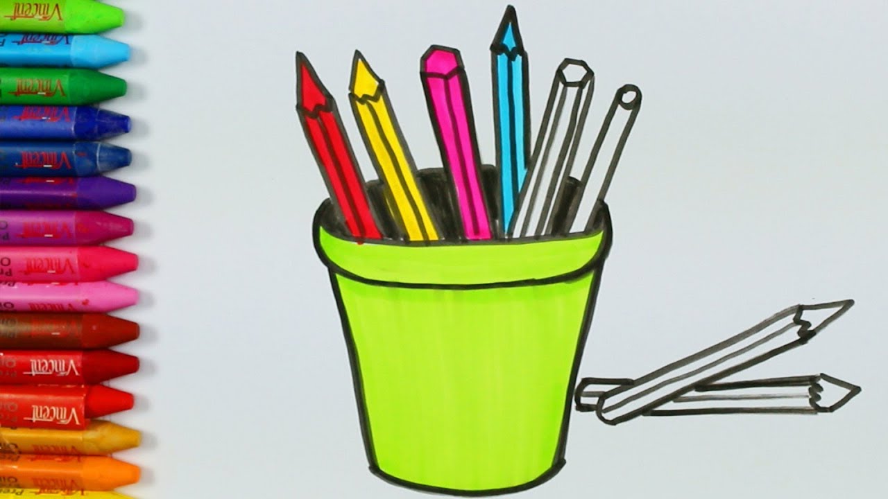 How to Draw Pencil Case 🖌 | Pencil Case Coloring Page | Coloring Books | How to Draw and Color