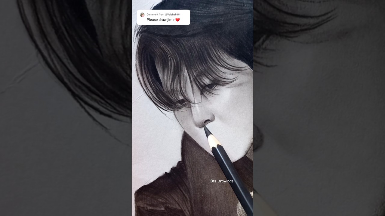 BTS Jimin Drawing 💜 🐥 #btsfanart #btsjimin #Drawing #jimin
