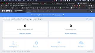 [오지랖 파이썬 웹 프로그래밍] 5장 Dstagram 17 - Disqus 설치와 활용 - django-disqus install