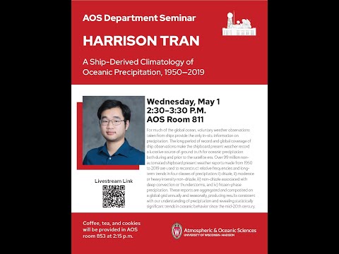 UW-AOS Department Seminar - May 1, 2024 - Harrison Tran