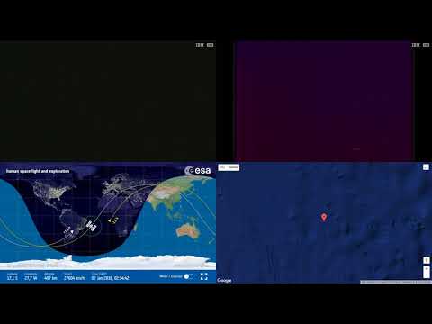 South Atlantic Anomaly - ISS Space Station Earth View LIVE NASA/ESA Cameras And Map - 11