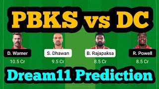 PBKS vs DC Dream11 Prediction|PBKS vs DC Dream11|PBKS vs DC Dream11 Team|