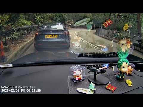 車CAM直擊 - 電車就係比你呢d人攪彎曬！叫你唔好停係山路盲灣咁危險...重話『做乜L野』 雖然無例入到你～幫你出名