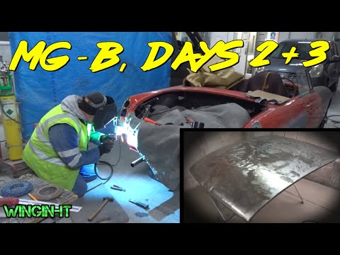 MG repaint is getting bigger already, will we have to bare metal the whole car?? #MG #restoration