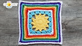 Easy Rainbow Border For Granny Squares - Crochet Quick Fix with Jayda
