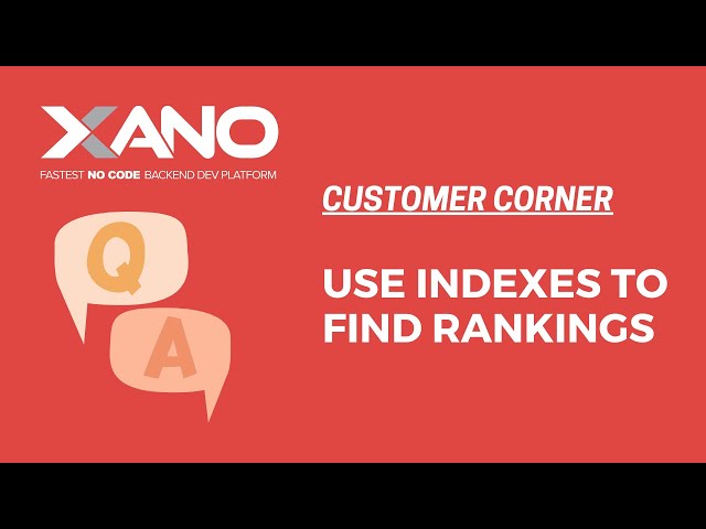 Using indexes to find result rankings