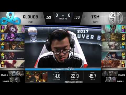 [NA LCS Spring 2017] TSM vs C9 Game 1 Highlights - Grand Finals