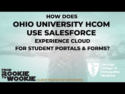 How does Ohio University HCOM use Salesforce Experience Cloud for Student Portals & Forms