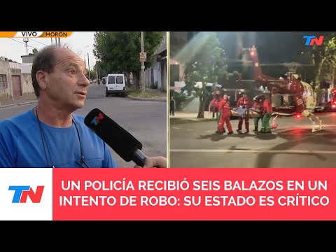 MORÓN I Un policía se enfrentó a dos ladrones que quisieron robarle la moto: recibió seis disparos