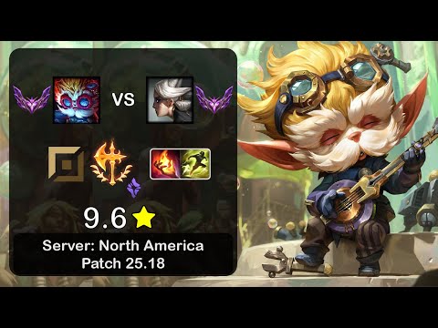 Heimerdinger Top vs Camille - NA Master - Patch 25.18