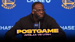 Warriors/Jazz Postgame, Klay, Draymond, Wiggins, Coach Kerr Preview Play-In | April 14, 2024