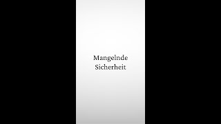Mangelnde Sicherheit #shorts