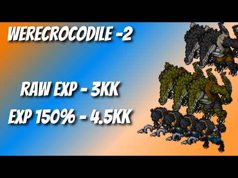 TIBIA HUNTS - EK - [WERECROCODILE -2 - 400+] - 4,5KK EXP 150% | 100k~1kk/h PROFIT