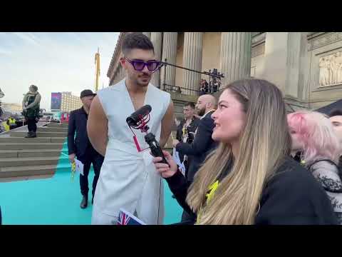 Andrew Lambrou on the Eurovision Turquoise Carpet