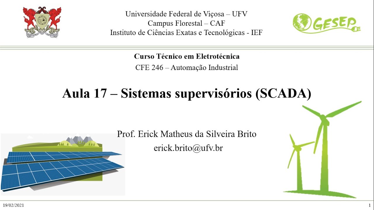 Aula 17 - Sistemas supervisórios (SCADA)